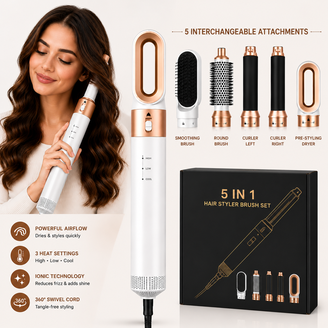 Velmora AirStyle Pro™ 5-in-1 Hair Styler